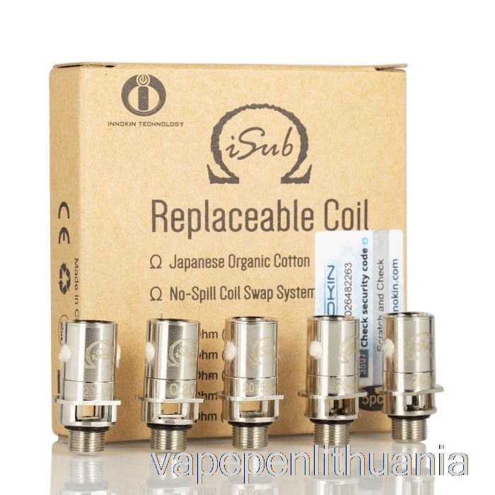 Innokin Isub Pakeitimo Ritės 0,2ohm Ritės Vape Skystis